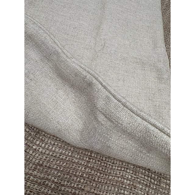 Rh Restoration Hardware Custom Italian Pietro Solid Piped Lumbar Pillow Cover For Sale - Image 11 of 17