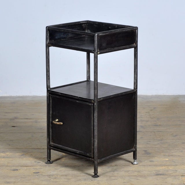 Industrial Iron Bedside Table, 1910s For Sale - Image 3 of 12