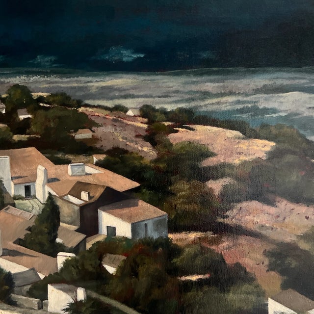 Giclee Print of Mid 20th Century Realist Acrylic Painting by Tony Trezza of a Village Near Portimao, Portugal For Sale - Image 4 of 8