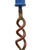 Modern Regency Blue and Gilt Brass Candlesticks, 1950s, Set of 2 For Sale - Image 4 of 12