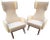 Set of Vintage Armchairs in White Boucle, 1990s For Sale