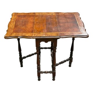 1940s William and Mary Style Dropleaf Table For Sale