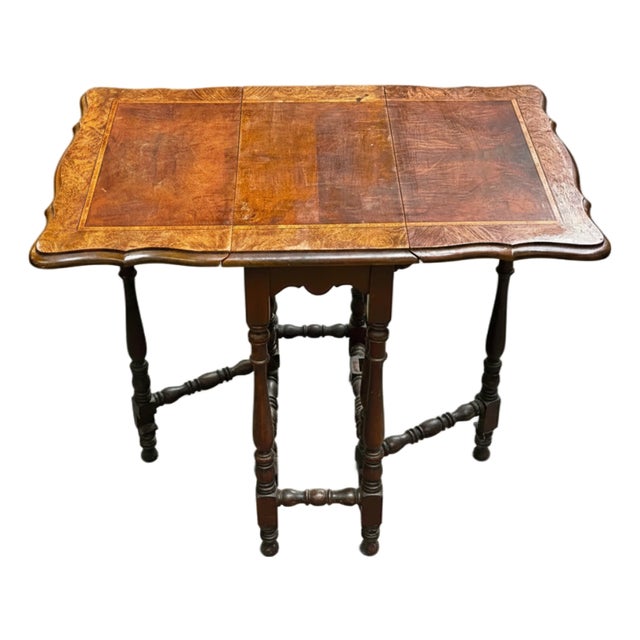 1940s William and Mary Style Dropleaf Table For Sale