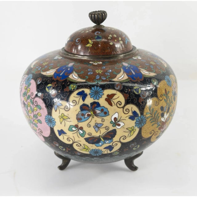 Japanese Cloisonne Enamel Covered Jar For Sale In New York - Image 6 of 13