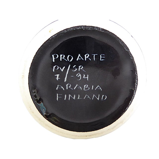 Modern Finnish Design Pro Arte Series Ceramic Vase-Pauli Vuorisalo Arabia, Finland For Sale - Image 10 of 11