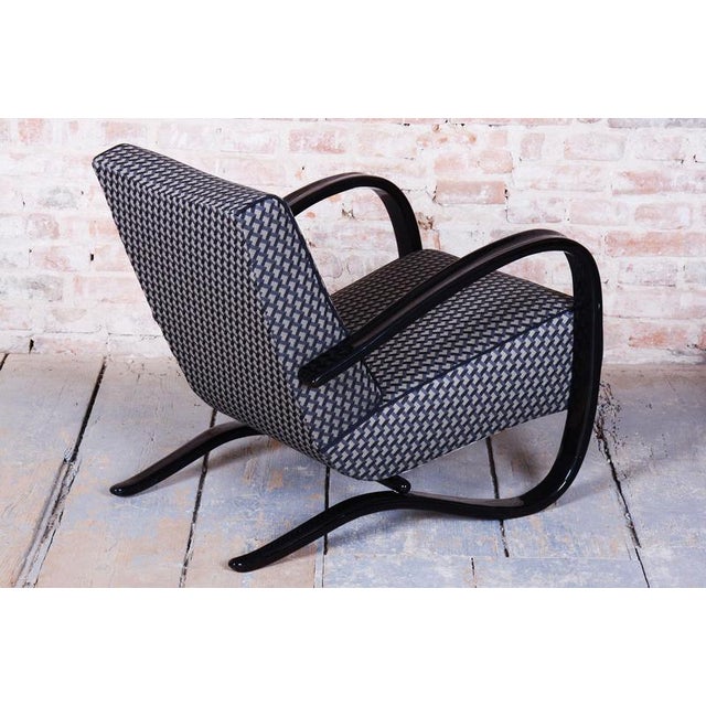 1930s Art Deco Armchair in Beech attributed to J. Halabala for Up Zavody, Czech, 1930s For Sale - Image 5 of 12