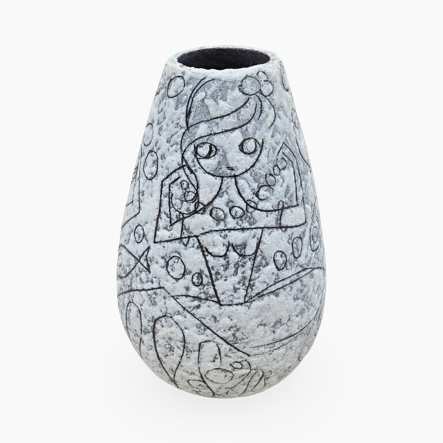 Black Ceramic Vase by Adele Bolz for Ruscha, 1960 For Sale - Image 8 of 17