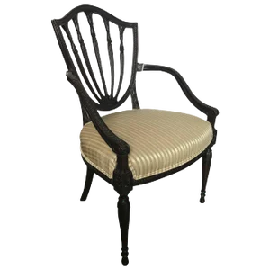Late 19th Century Antique Hand-Carved Hepplewhite Armchair