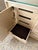 Champagne Pair of Contemporary Champagne Lacquered Buffets With Faceted Doors and Tempered Glass Tops For Sale - Image 8 of 9
