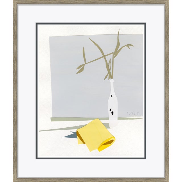 Not Yet Made - Made To Order Satsoma, Dry Frond, Simple Green, Yellow Napkin, Perch and Green Bottle by Susan Hable For Sale - Image 5 of 8