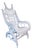 Antique Heywood Wakefield Attributed White Ornate Wicker Platform Rocker / Rocking Chair ~Circa: 1890 - 1915~ For Sale