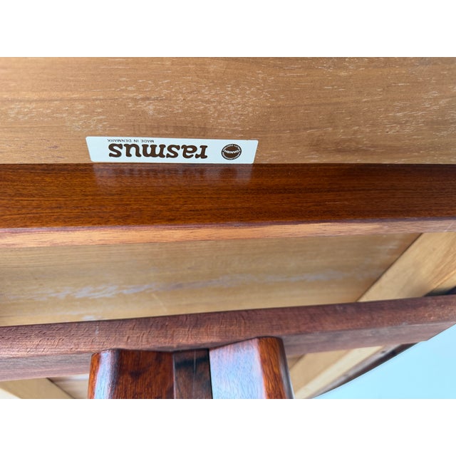 Mid Century Modern Danish Rosewood Dining Table by Rasmus, Made in Denmark For Sale - Image 12 of 18