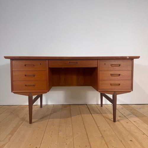 Scandinavian Teak Desk, 1960s For Sale - Image 6 of 9