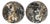 Pair Large Ammonite Plates 6.25" Millions Years Fossil For Sale