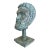 20th Century Grand Tour Neoclassical Bronze Verdigris Bust of Plato on Stand For Sale