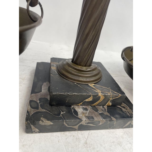 1920s Vintage Bronze and Marble Scale, 1920s For Sale - Image 5 of 14