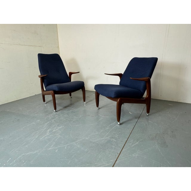 Mid-Century Danish Modernist Teak Lounge Chairs, 1960s, Set of 2 For Sale - Image 9 of 12