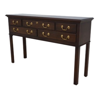 Historic Charleston 5 Drawer Mahogany Sofa Table Console For Sale