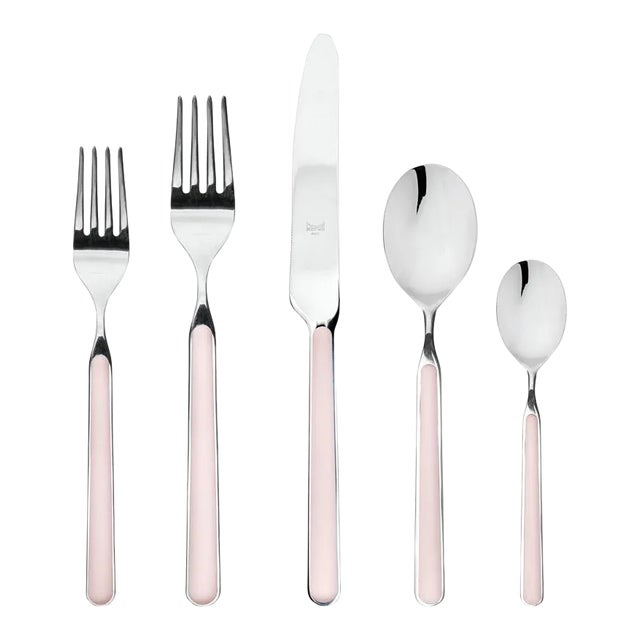 Mepra Fantasia 5-Piece Flatware Set, Pale Rose For Sale
