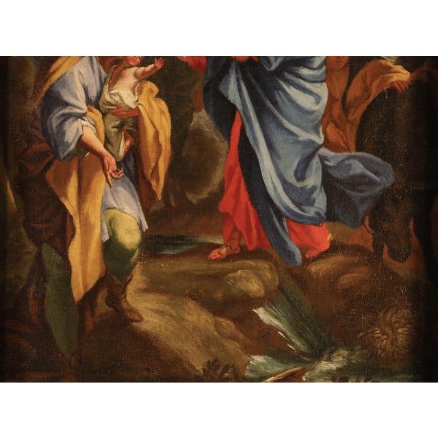 Andrea Lanzani, Holy Family with Angels, 1670, Oil on Canvas For Sale - Image 7 of 12