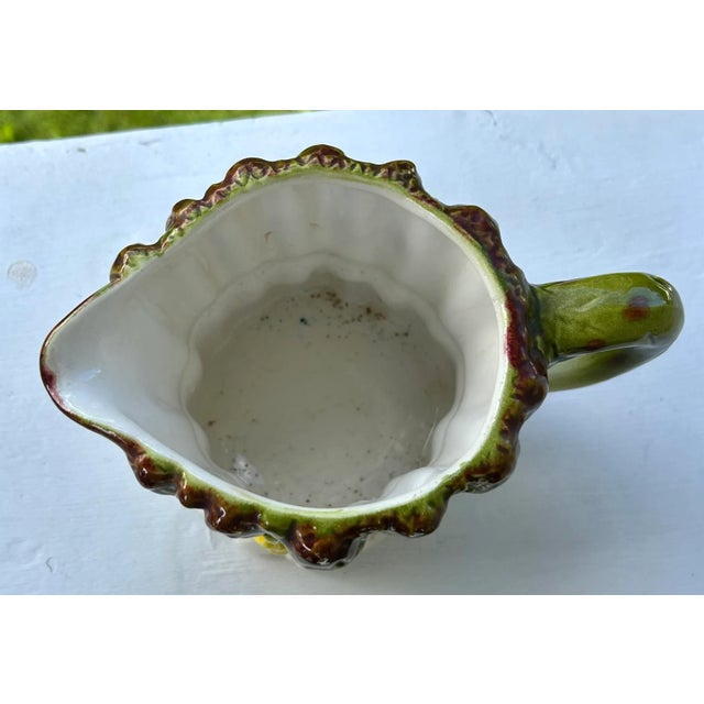 Vintage Majolica Asparagus Pitcher For Sale - Image 4 of 11