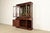 Ethan Allen Knob Creek Georgian Carved Mahogany Lighted Breakfront Bookcase Cabinet For Sale In South Bend - Image 6 of 18