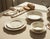 Mid-Century Modern Vintage Homer Laughlin Moss Rose Dinnerware Set - Pattern Jj59 - 50 Pieces For Sale - Image 3 of 14