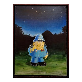 Michael Bedard -Melancholic 3-Star General Under the Stars-Oil Painting For Sale
