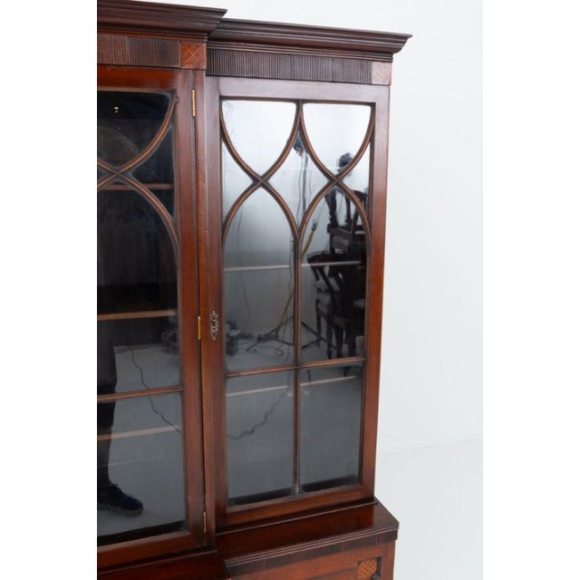 Georgian Revival Breakfront Bookcase in Mahogany, 1890s For Sale - Image 6 of 7