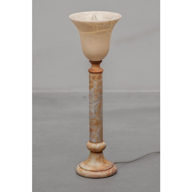 1970s Vintage Alabaster Table Lamp, 1970s For Sale - Image 5 of 9