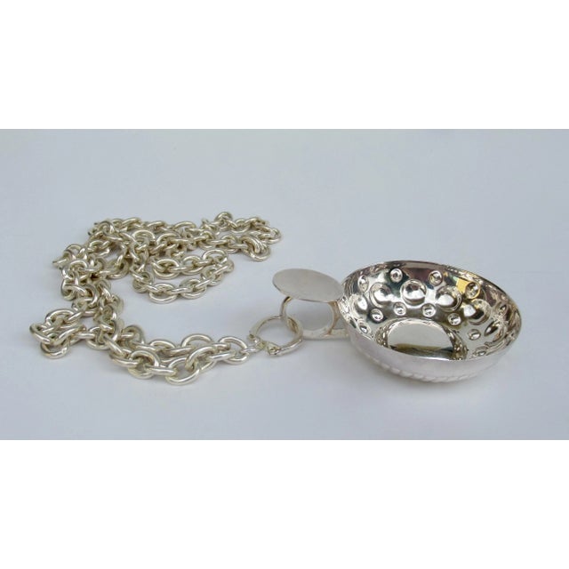 Vintage: C.1935-50's, French Sterling silver over copper, Sommelier, wine tastevin, wine-makers, tasting cup with a...