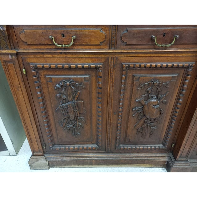 Tan Monumental Glass Library in Oak For Sale - Image 8 of 18