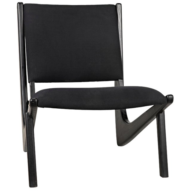 NOIR Boomerang Chair, Charcoal Black For Sale