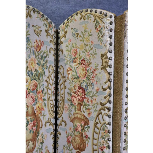 4 Panel Needle Point Room Divider For Sale In Philadelphia - Image 6 of 11