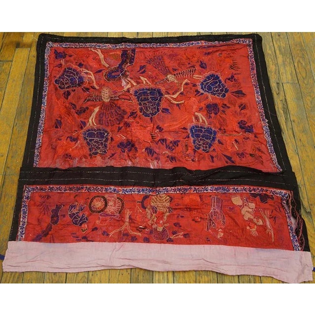 Late 19th Century Silk Chinese Embroidery ( 2'9" x 2'11" - 85 x 90 ) Chinese Carpets made in China proper. See entries...