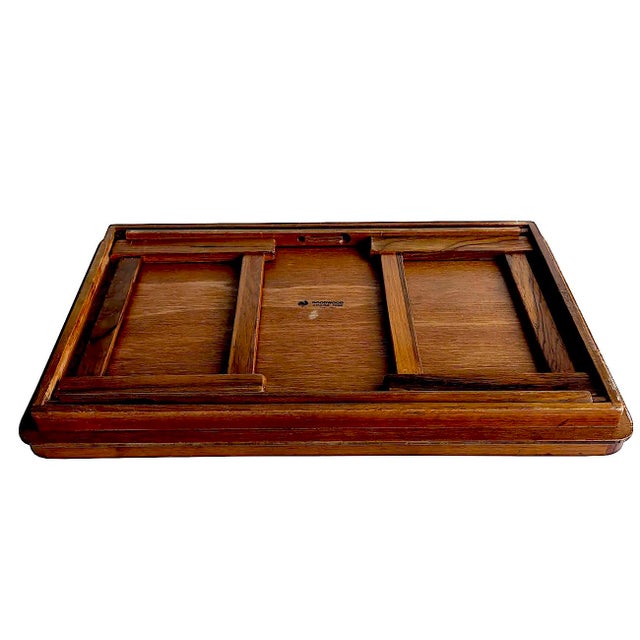 Dansk 1970s Teak Wood Folding Bed Tray/Lap Desk For Sale - Image 4 of 10