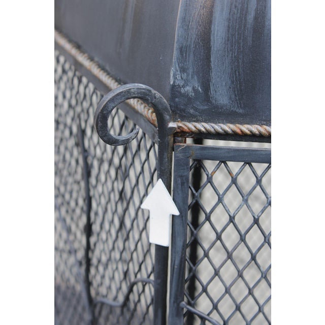 Vintage Wrought Iron Garden Bird Cage On Stand For Sale - Image 18 of 18
