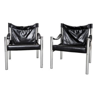 Safari Chairs by Börje Johanson for Johanson Design, 1970s, Set of 2 For Sale