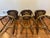 Late 20th Century Vintage Yugoslavian Captain’s Mate Wood Swivel Bar Stools With Brass-Tone Footrests — Set of 3 For Sale - Image 5 of 12