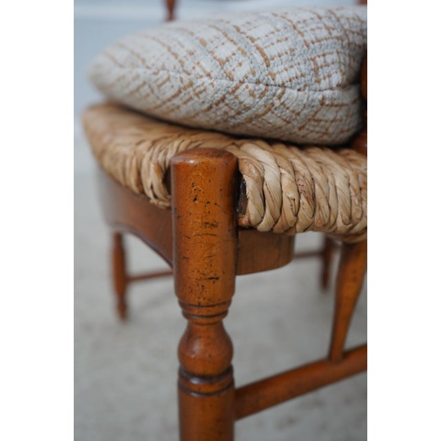 French Country Woven Seat Arm Chair For Sale - Image 15 of 17