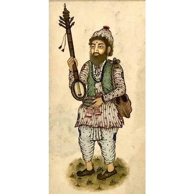 Set of Five Antique Indian Figurative Paintings For Sale - Image 9 of 16