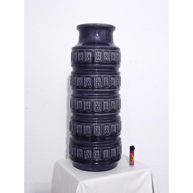 Mid-Century Modern West German 268-51 Fat Lava Pottery Floor Vase from Scheurich, 1970s For Sale - Image 3 of 5