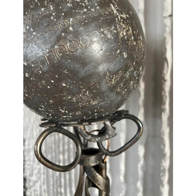 Arts & Crafts French Handmade Sculptural Floor Lamp For Sale - Image 9 of 12