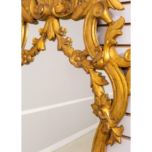 Italian Gold Gilt Finish Neoclassical Mirror For Sale - Image 9 of 14