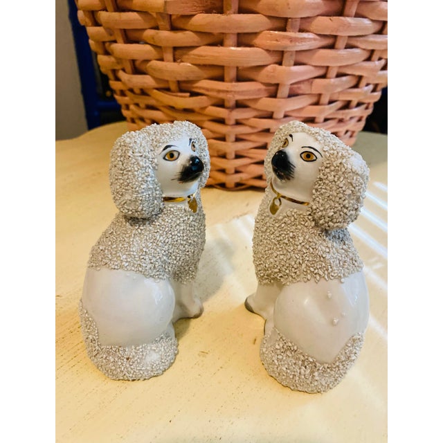 Antique Staffordshire Sign Poodle a Family - Set of 3 For Sale - Image 9 of 11