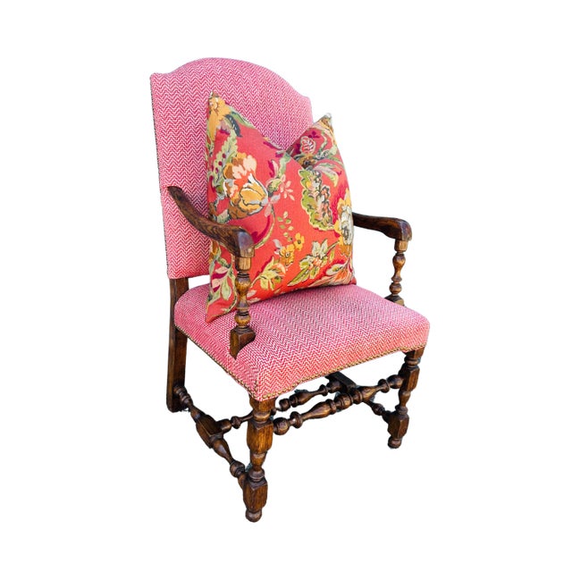 Early 20th Century Louis XIII Style Walnut Fauteuil Armchair, Pair For Sale - Image 9 of 9