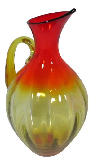 1960s Mid-Century Optic Pitcher