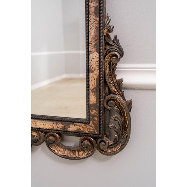 Labarge Large Italian Bronze Finish Decorated Mirror For Sale - Image 9 of 11