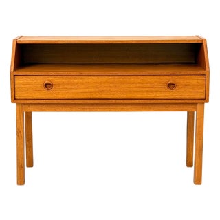 Teak Hall Table with Drawer, Sweden, 1960s For Sale