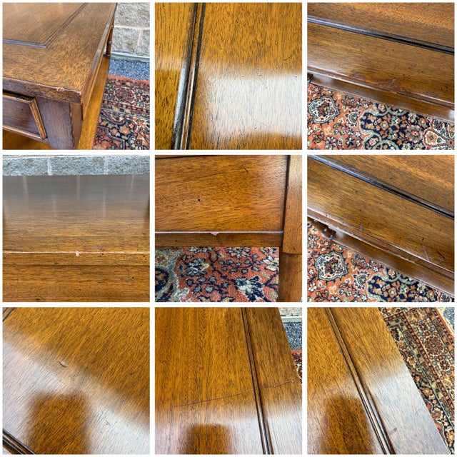 Vintage Hekman Traditional Regency Walnut 2 Drawer Tiered Cane Cut Side Tables - A Pair For Sale - Image 15 of 15